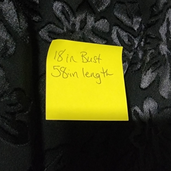 Vintage 90s rhapsody black floral long classy dress - Picture 3 of 12